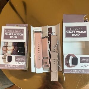 Silicone and Braided Elastic Smart Watch Bands